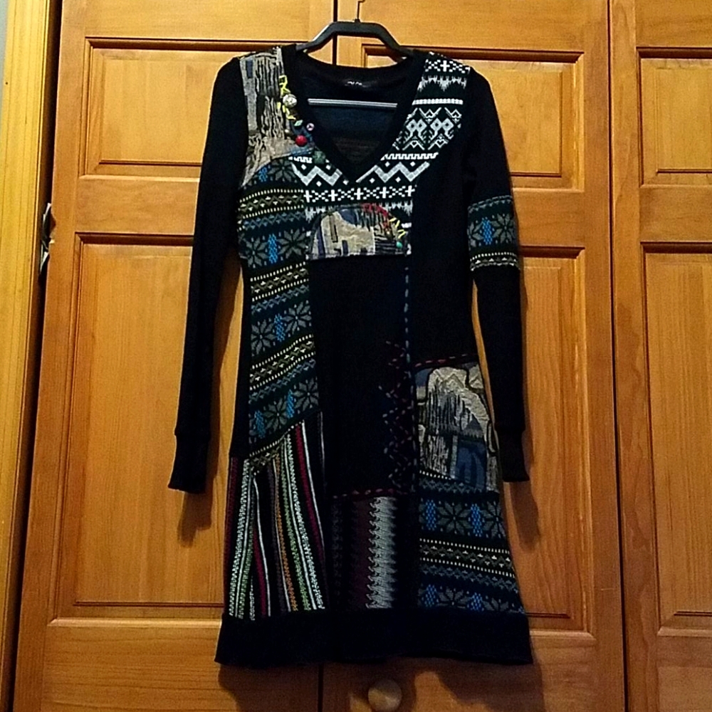 LV Collection Long Sleeved Dress